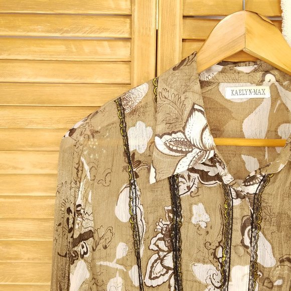 Kaelyn-Max Sheer button down - Picture 2 of 13